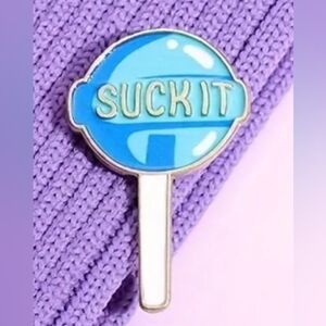 Blue Lollipop Enamel Pin